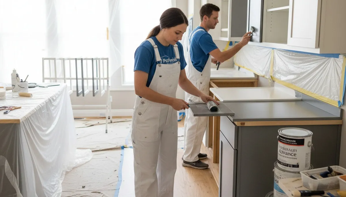 Cabinet painting service in Palm Springs, CA for durable, sun-resistant kitchen finishes