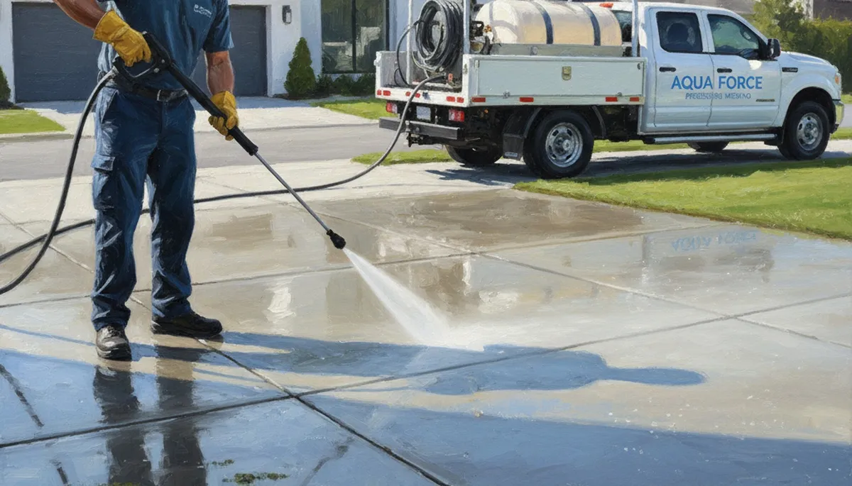Concrete pressure cleaning in Palm Springs, CA for driveways, patios, and walkways