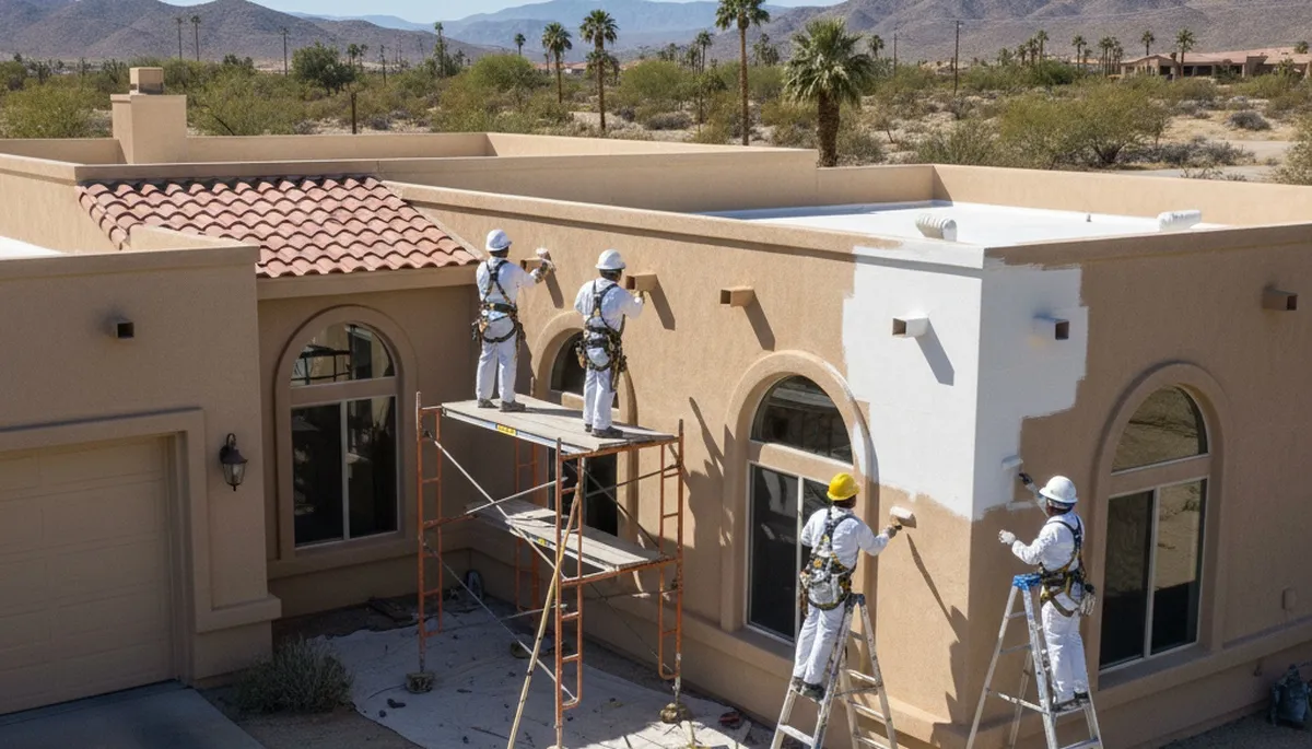 Palm Springs, CA painting contractor on a residential exterior project